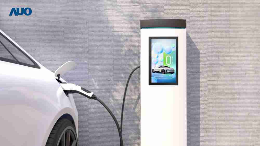 友達〝EVSE車用充電樁解決方案〞專為電動汽車充電樁設計，，具有高亮度、、克服戶外艱難環境的耐溫、、、耐紫外線等特性，，並搭載散熱性及擴充性強的高效能工業電腦，，，可實現人機互動訴求，，，，如資訊顯示、、、、支付等應用